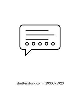 comment icon vector illustration. business line icon. isolated on white background