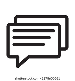 Icono de comentario. ilustración de línea vectorial