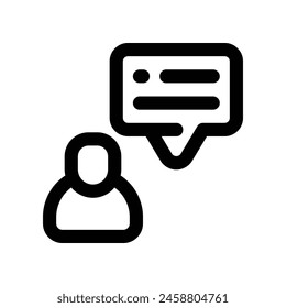 comment icon. vector line icon for your website, mobile, presentation, and logo design.