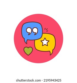 Comment icon in vector. Logotype