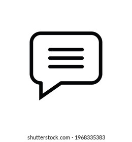 Comment icon vector. Message sign