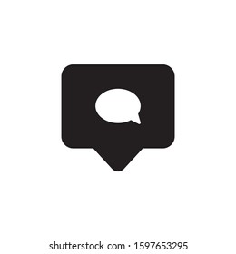 Comment icon vector. Notiication icon symbol illustration