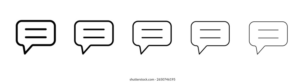 Icono de comentario Vector de contorno símbolo o ilustración
