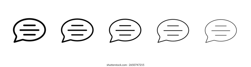 Icono de comentario Vector de contorno símbolo o ilustración