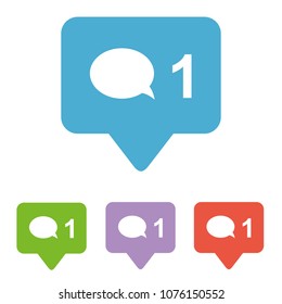 Comment icon vector. social media Comment vector icon. Social network icon Comment. Notification Icon.