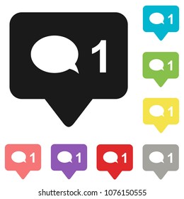 Comment icon vector. social media Comment vector icon. Social network icon Comment. Notification Icon.