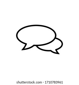 Comment icon vector. Speech bubble icon symbol