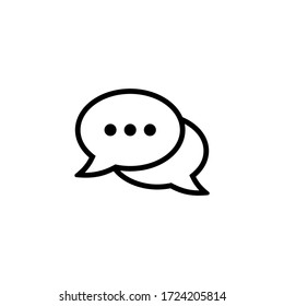 Comment icon vector. Speech bubble icon symbol isolated