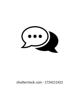 Comment icon vector. Speech bubble, chat icon symbol isolated