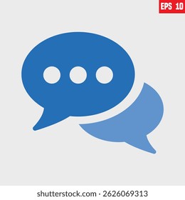 Comment icon vector. Speech bubble icon symbol. Conversation line icon in trendy flat design, online message bubble chat icon, online communication social discussion vector illustration for web, app