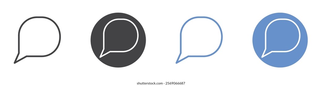 Comment icon vector symbol outline sign