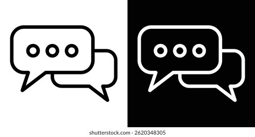 Vetor de ícone de comentário para aplicativo móvel e Web. Símbolo isolado.