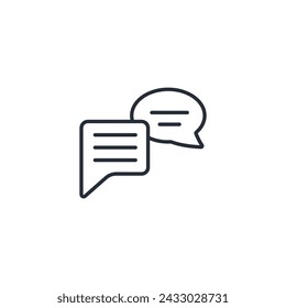 comment icon. vector.Editable stroke.linear style sign for use web design,logo.Symbol illustration.