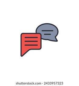 icono de comentario. vector.Trazo editable.signo de estilo lineal para el uso de diseño web,logo.Ilustración de símbolo.