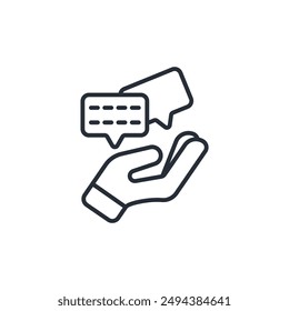 Comment icon. vector.Editable stroke.linear style sign for use web design,logo.Symbol illustration.