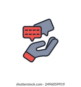 Kommentarsymbol. vector.Editable stroke.linear style Zeichen zur Verwendung Web-Design, logo.Symbol-Illustration.
