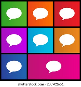 Comment icon.Bubble speech icon. Metro style