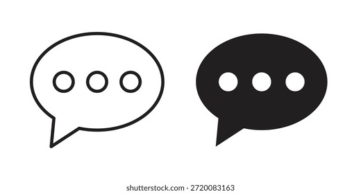 Iconos del comentario del negro coloreado en diversos estilos