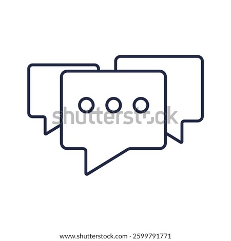 Comment icons isolated on White Background. Flat style design