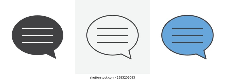 Comment icons pack for website designs