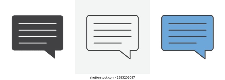 Comment icons pack for website designs