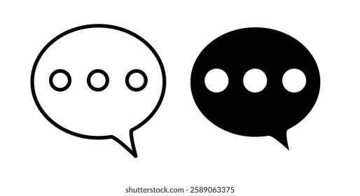 Comment icons thin line illustrations designs