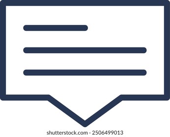 Comment Line Half Filled Vector Icon Design