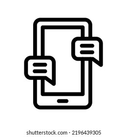 comment line icon illustration vector graphic 