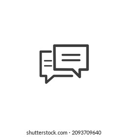 comment line icon.  Sign design.  flat vector graphics on a white background.