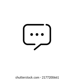 Vector de icono de línea de comentario. Icono de chat