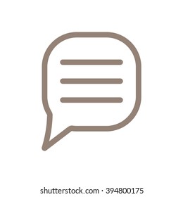 comment line  icon, vector illustration. Flat design style