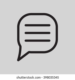 comment line  icon, vector illustration. Flat design style