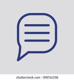 comment line  icon, vector illustration. Flat design style