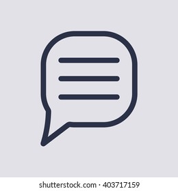 comment line  icon, vector illustration. Flat design style