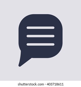 comment line  icon, vector illustration. Flat design style