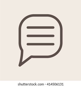 comment line  icon, vector illustration. Flat design style