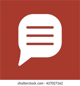 comment line  icon, vector illustration. Flat design style