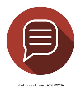 comment line  icon, vector illustration. Flat design style