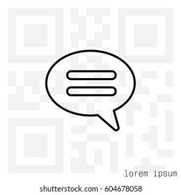 comment line icon. vector illustration
