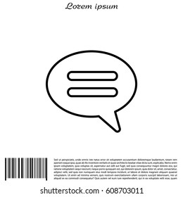 comment line icon. vector illustration