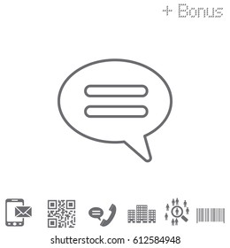 comment line icon. vector illustration