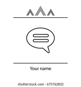 comment line icon. vector illustration