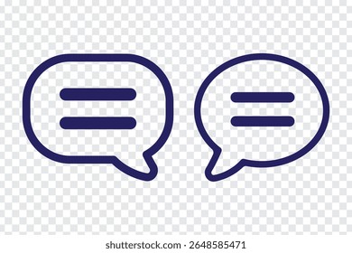 Comment line icon vector. Speech bubble icon symbol. Conversation line icon in trendy flat design. Chat vector thin line icon. 