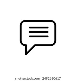 comment line icon.simple flat black linear illustration on white background..eps