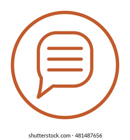 Comment line  icon,vector. Flat design.
