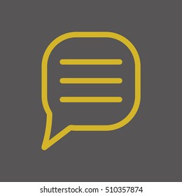 Comment line  icon,vector. Flat design.