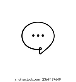 Comment Line Style Icon Design