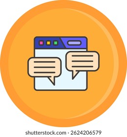 Comment Line vector Icon Design