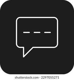 Comment Marketing icon with black filled line style. social, media, app, bubble, application, speech, talk. Vector illustration