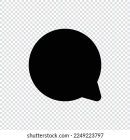 Comment, message filled icon in transparent background, basic app and web UI bold line icon, EPS10